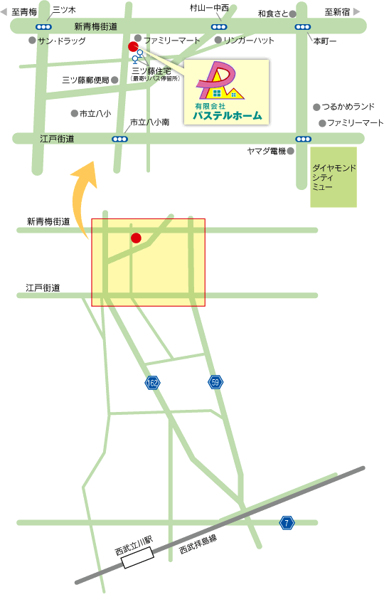 不動産 賃貸 武蔵村山市　アクセスマップ